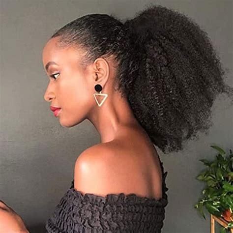 puff ponytail|afro kinky ponytail.